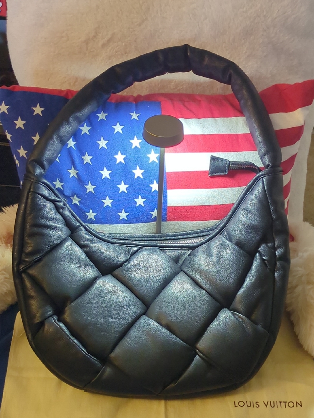 Ecostitch (USA) Black Quilted Hobo Bag -  Chic Women’s Shoulder Bag $45 WOW